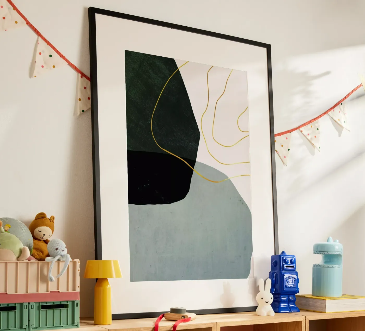 Gold Interplay poster van Pure