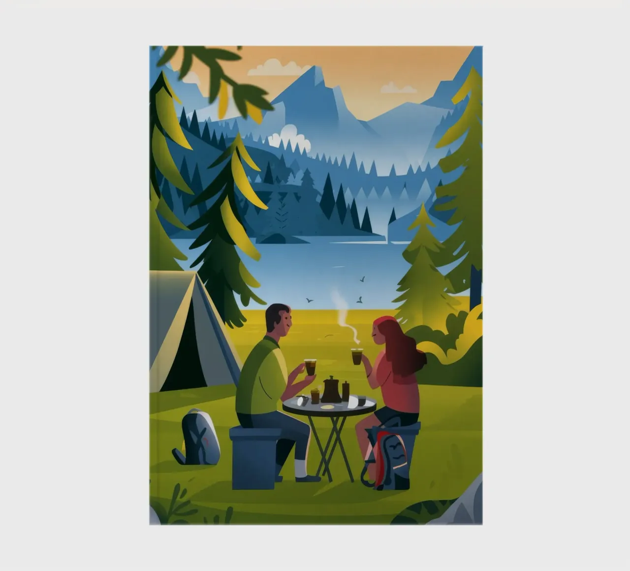 Mountain Camping Escape notebook by Lumina Vision