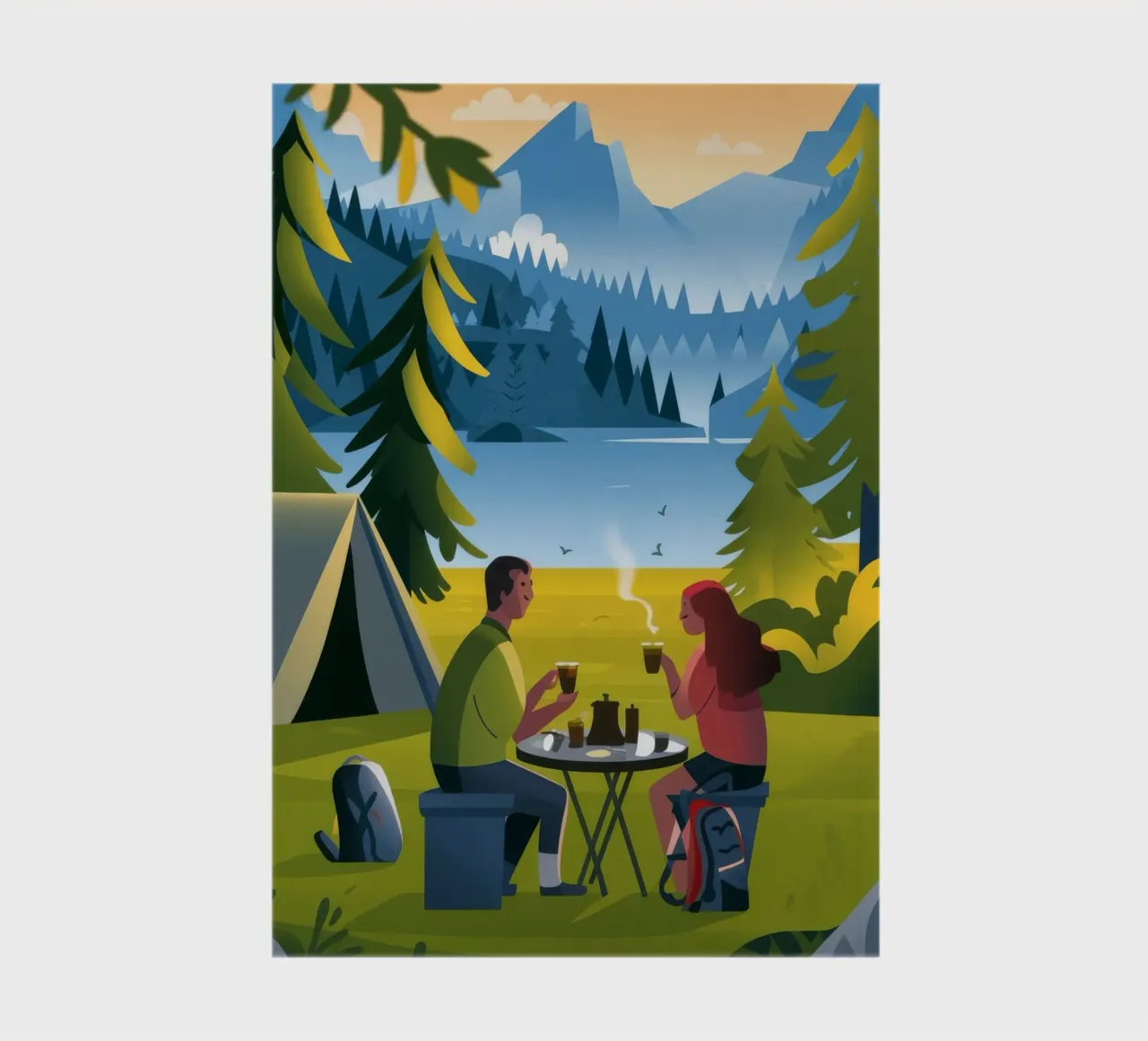 Mountain Camping Escape notebook by Lumina Vision