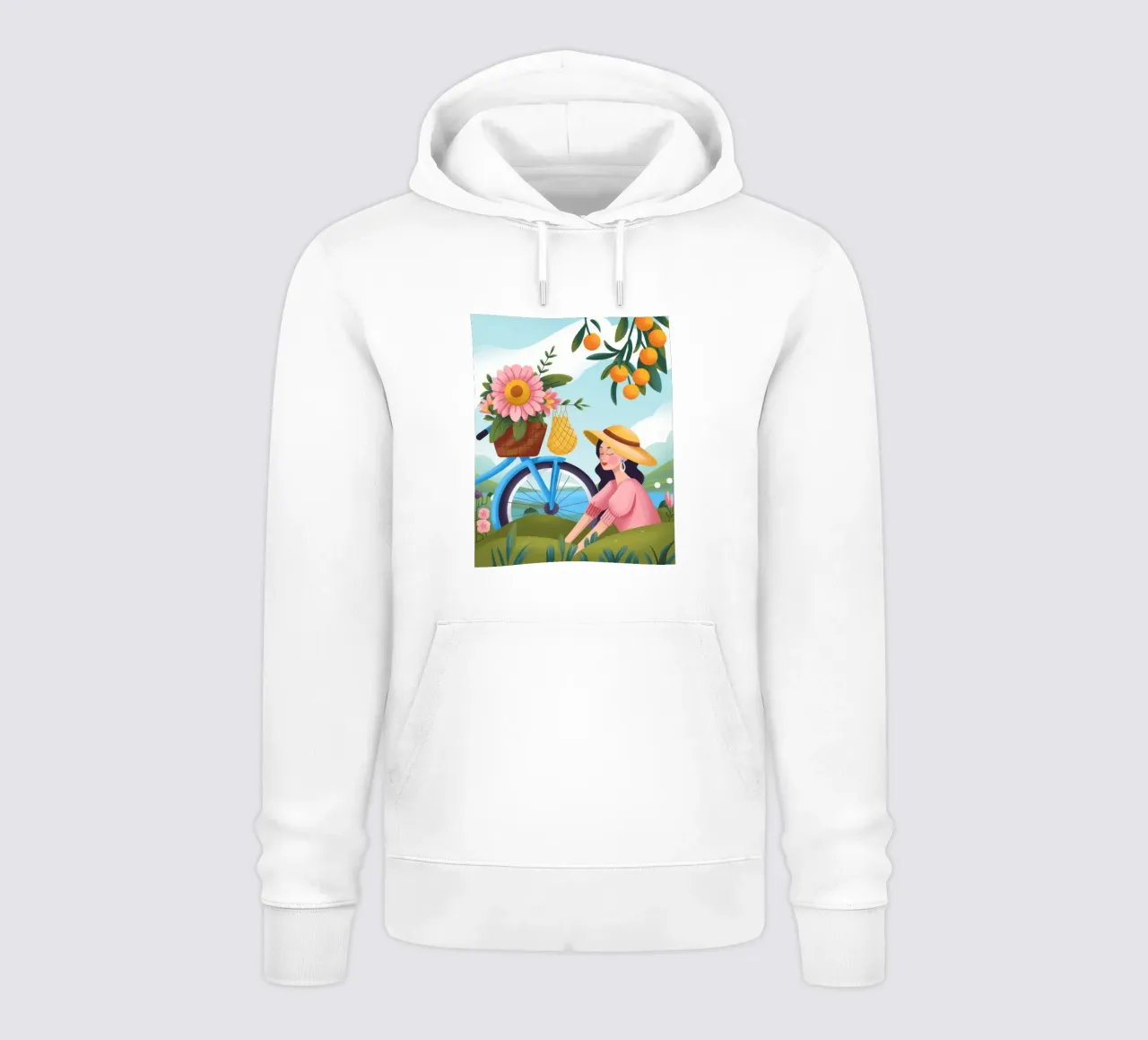 Blossoming Bicycle Journey hoodie by Lumina Vision