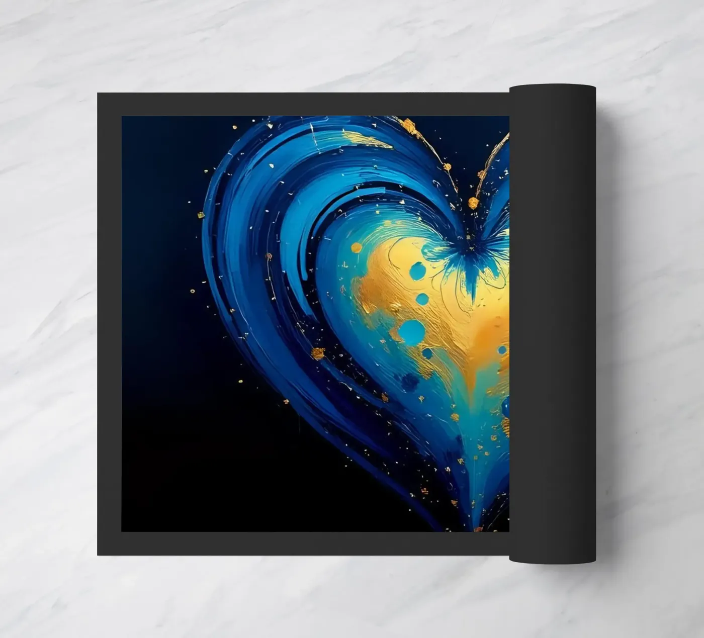 cuore_blu_oro_3 zerbino da Pink- und LoveArt by LK