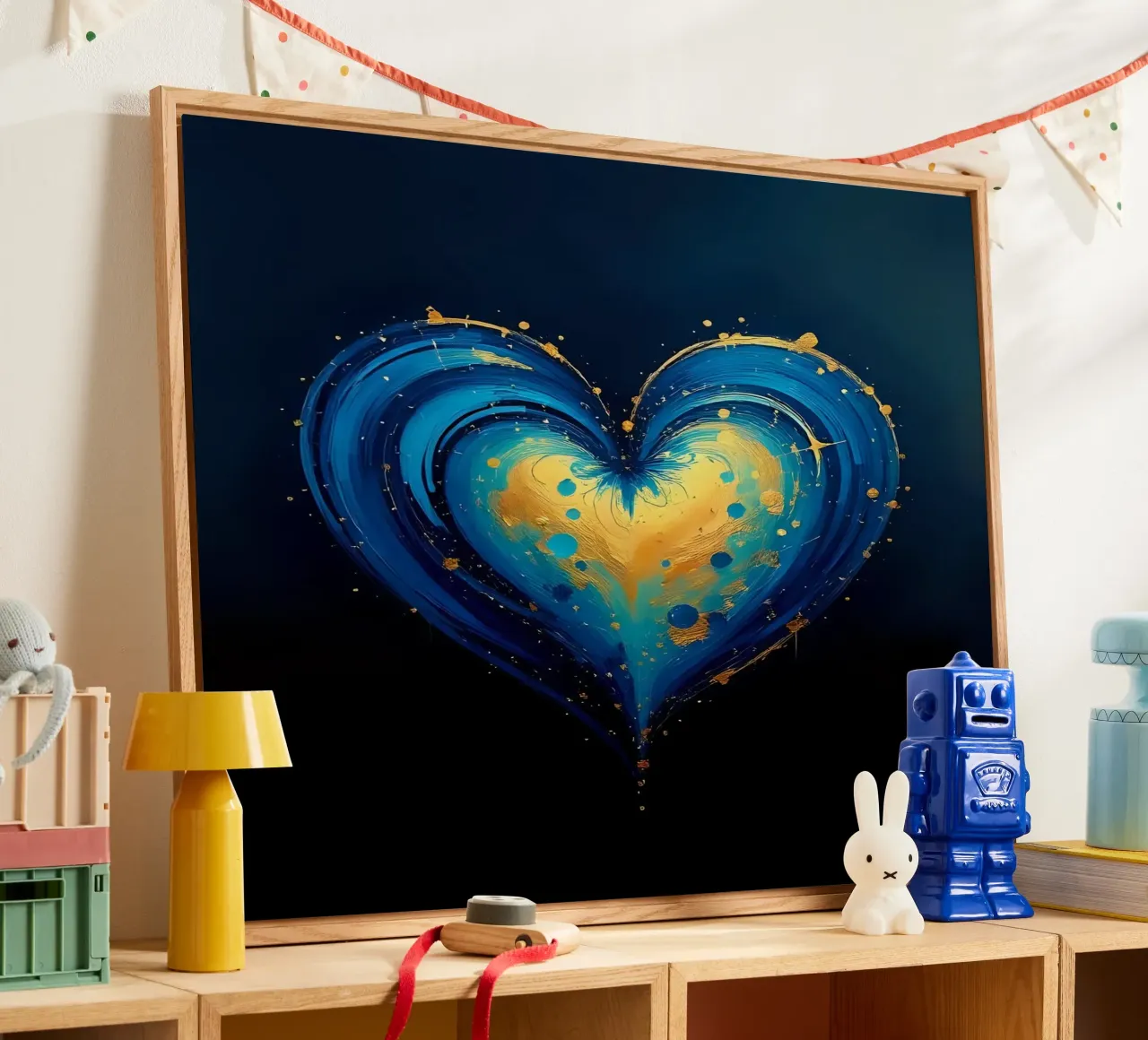 cuore_blu_oro_3 plexiglass da Pink- und LoveArt by LK