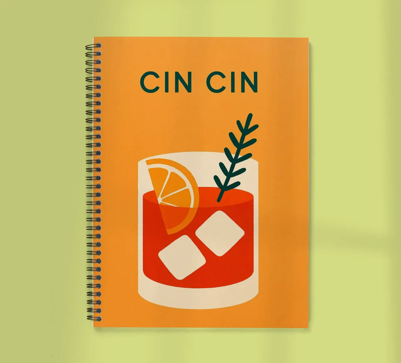 Cheers - Aperitif in Farbe spiral notebook by Grande Bellezza