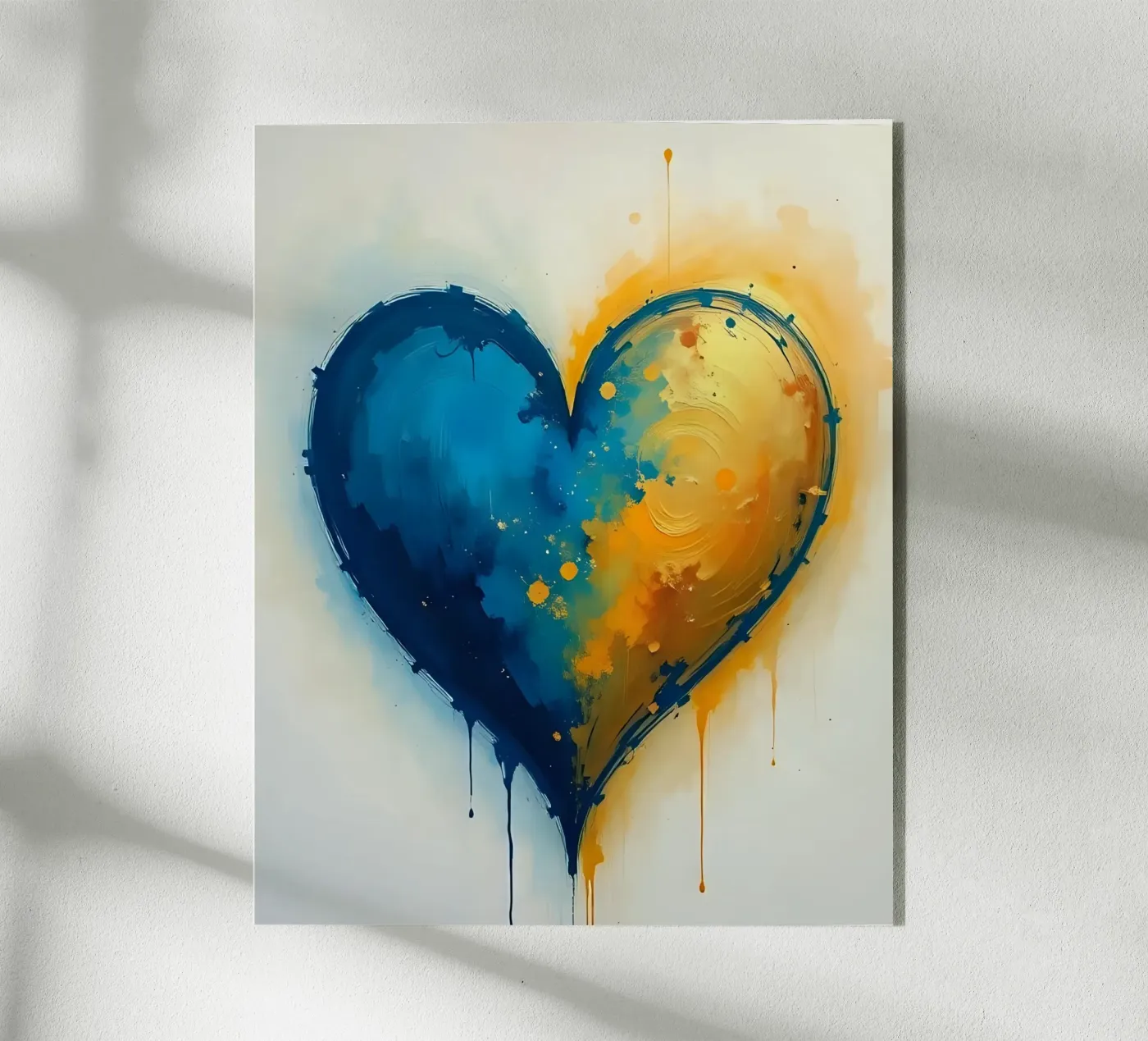 heart_blue_gold_4 plexiglass da Pink- und LoveArt by LK