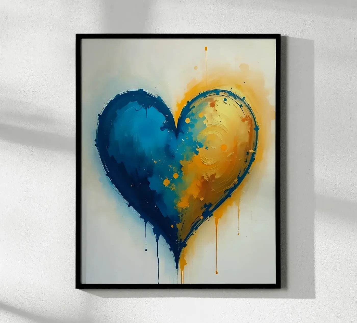 cuore_blu_oro_4 poster da Pink- und LoveArt by LK