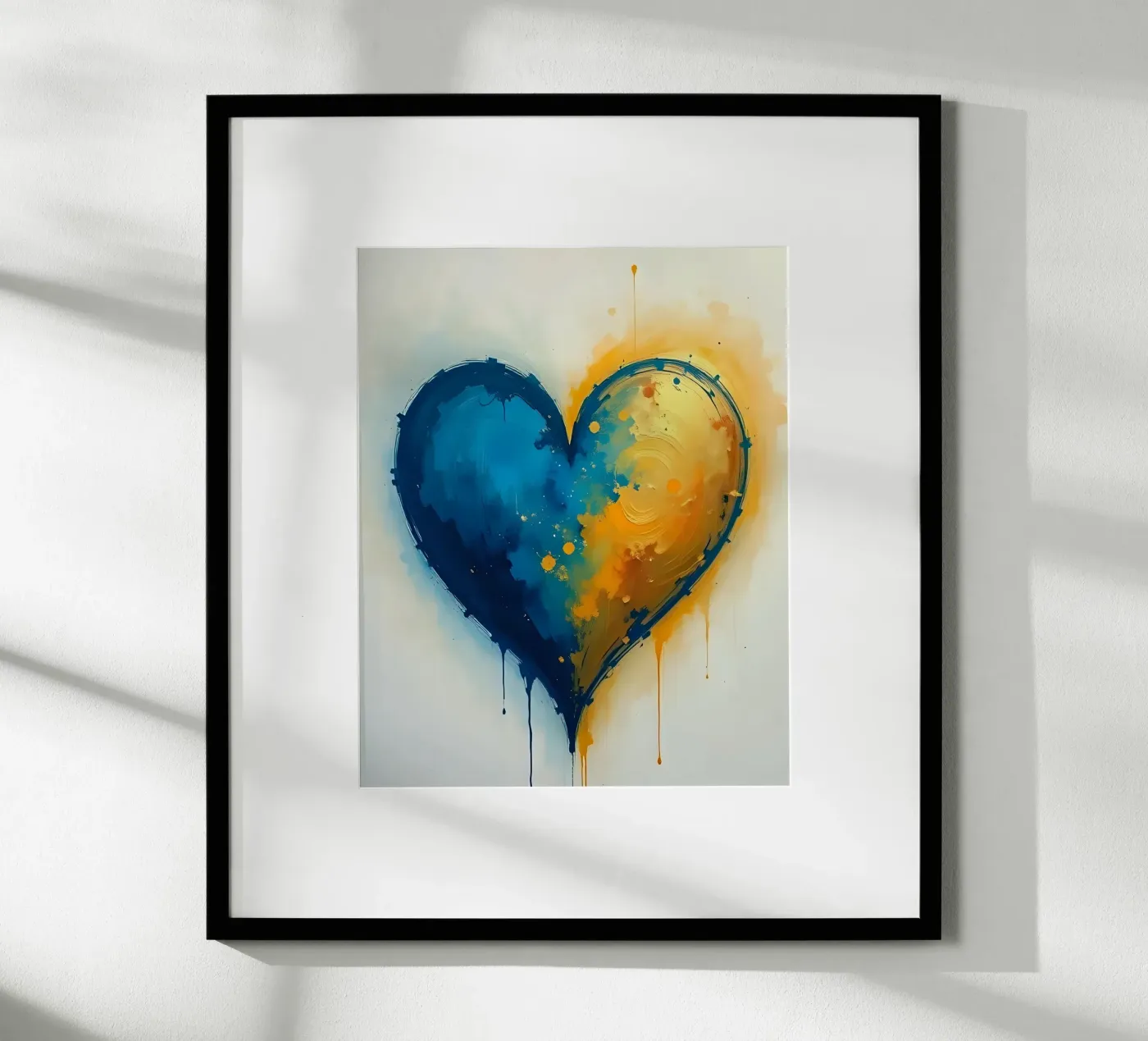 cuore_blu_oro_4 poster da Pink- und LoveArt by LK