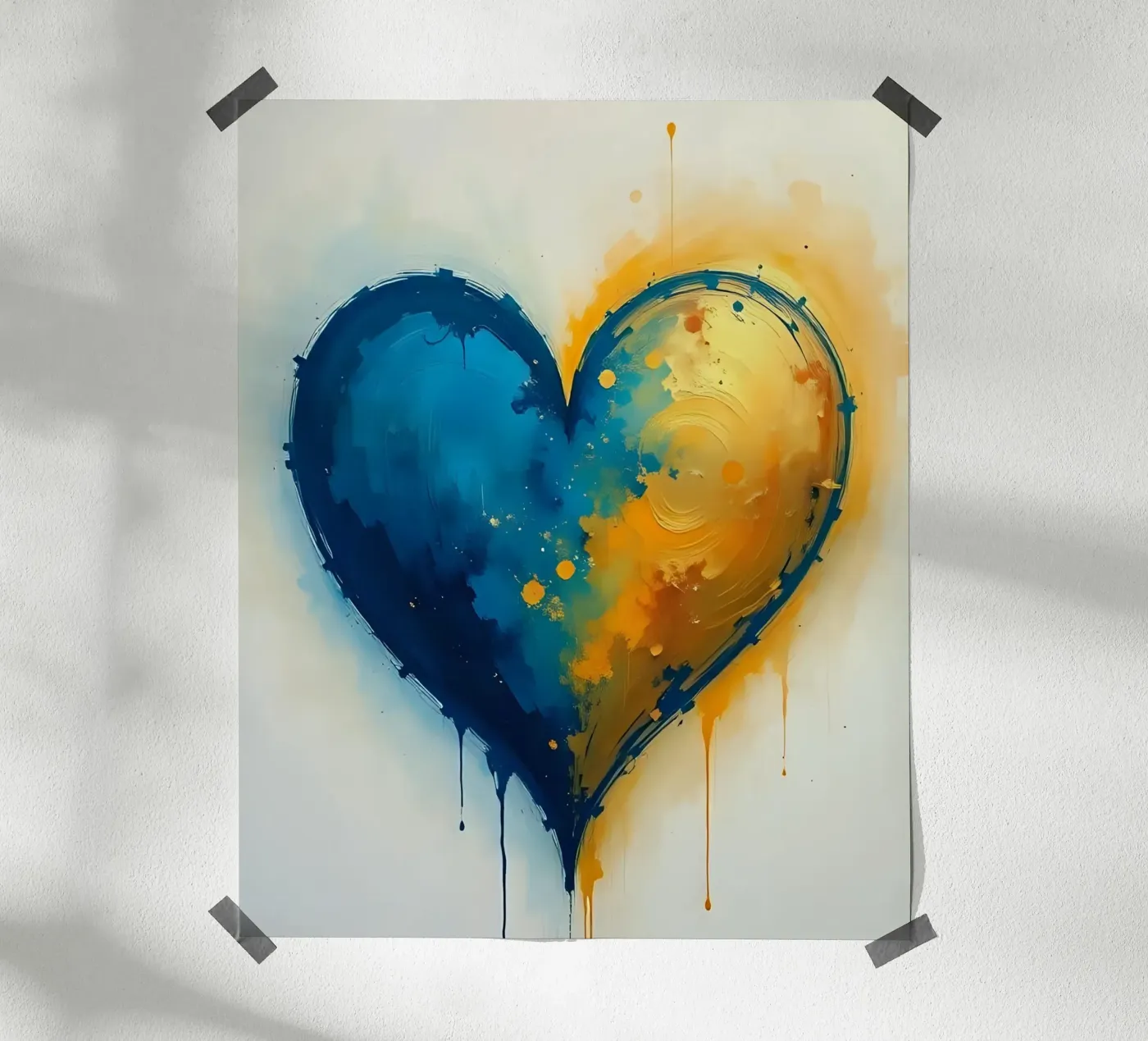 cuore_blu_oro_4 poster da Pink- und LoveArt by LK