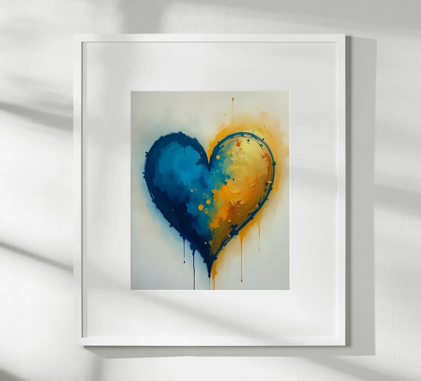 cuore_blu_oro_4 poster da Pink- und LoveArt by LK