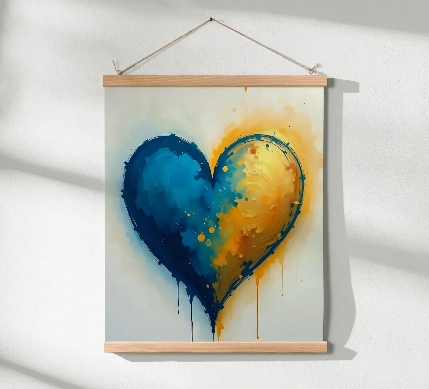cuore_blu_oro_4 poster da Pink- und LoveArt by LK