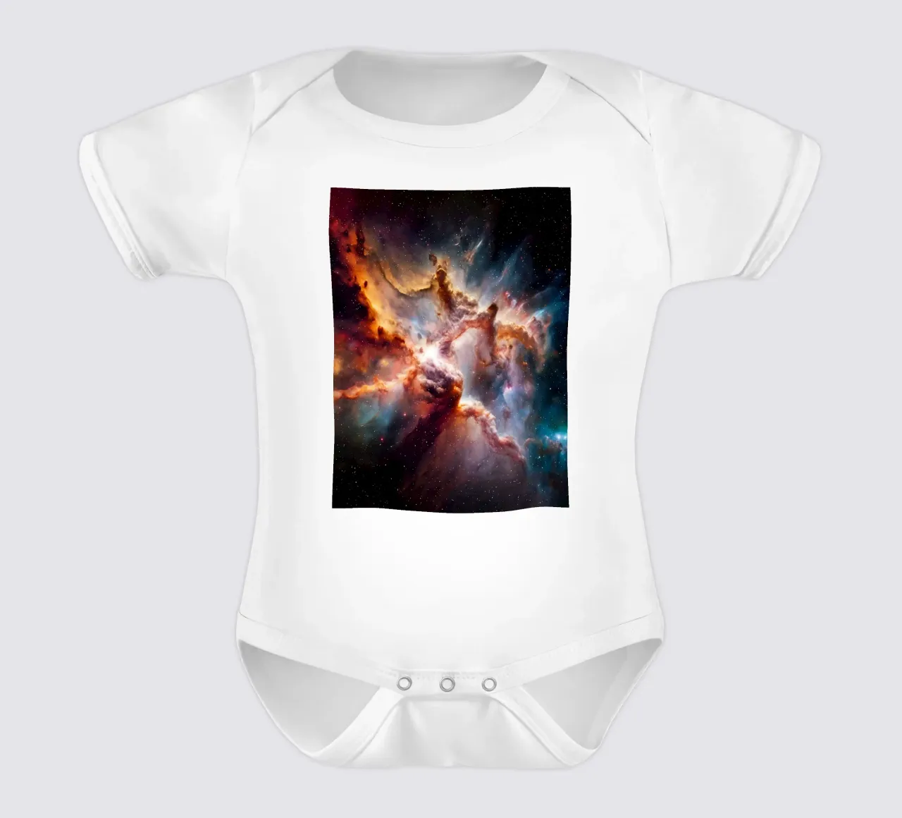 Skylira short-sleeve baby romper by Stellar Dream Art