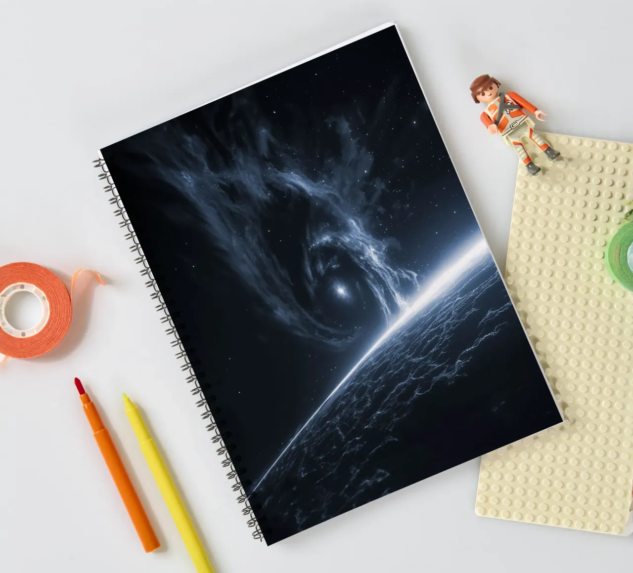 Cosmica notitieboek met spiraal van Stellar Dream Art