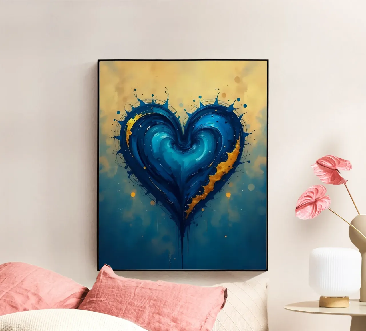 cuore_blu_oro_5 plexiglass da Pink- und LoveArt by LK