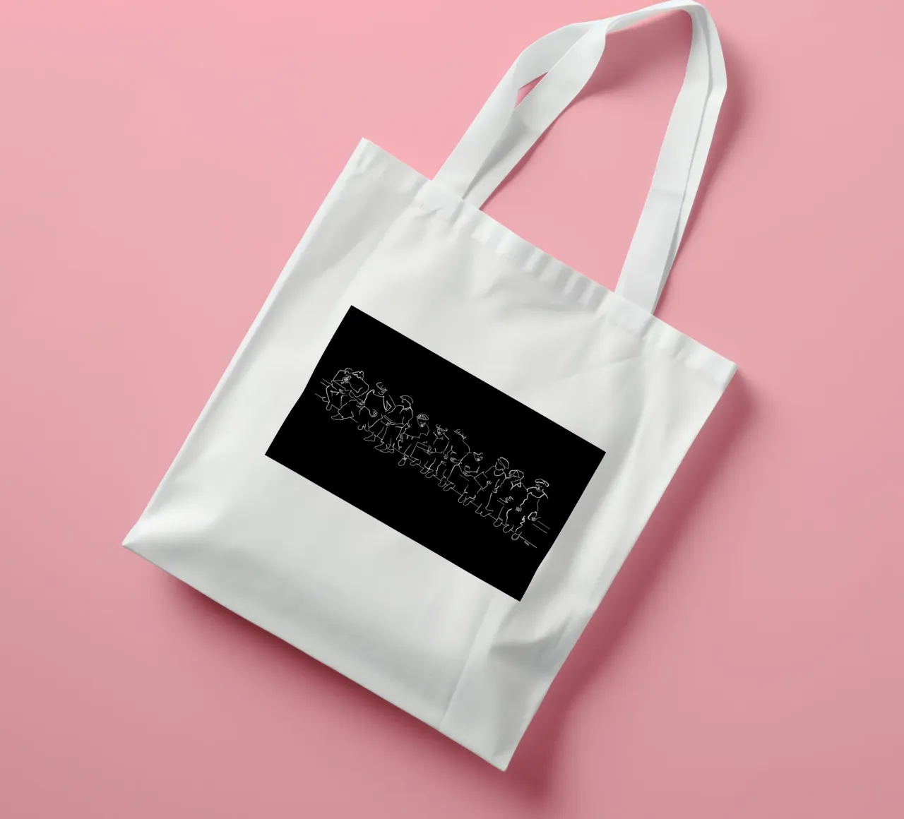 Lunch atop a Skyscraper tote bag by Ninhol