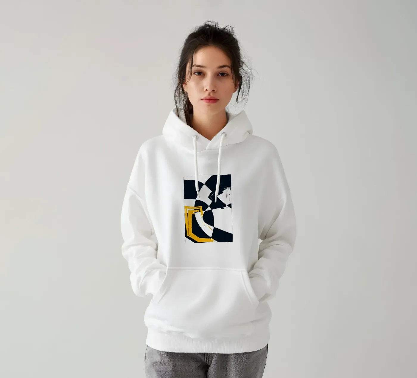 Dynamic composition hoodie by LisaArtes