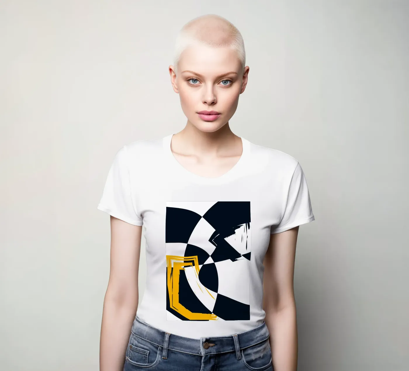 Dynamic composition t-shirt da donna da LisaArtes