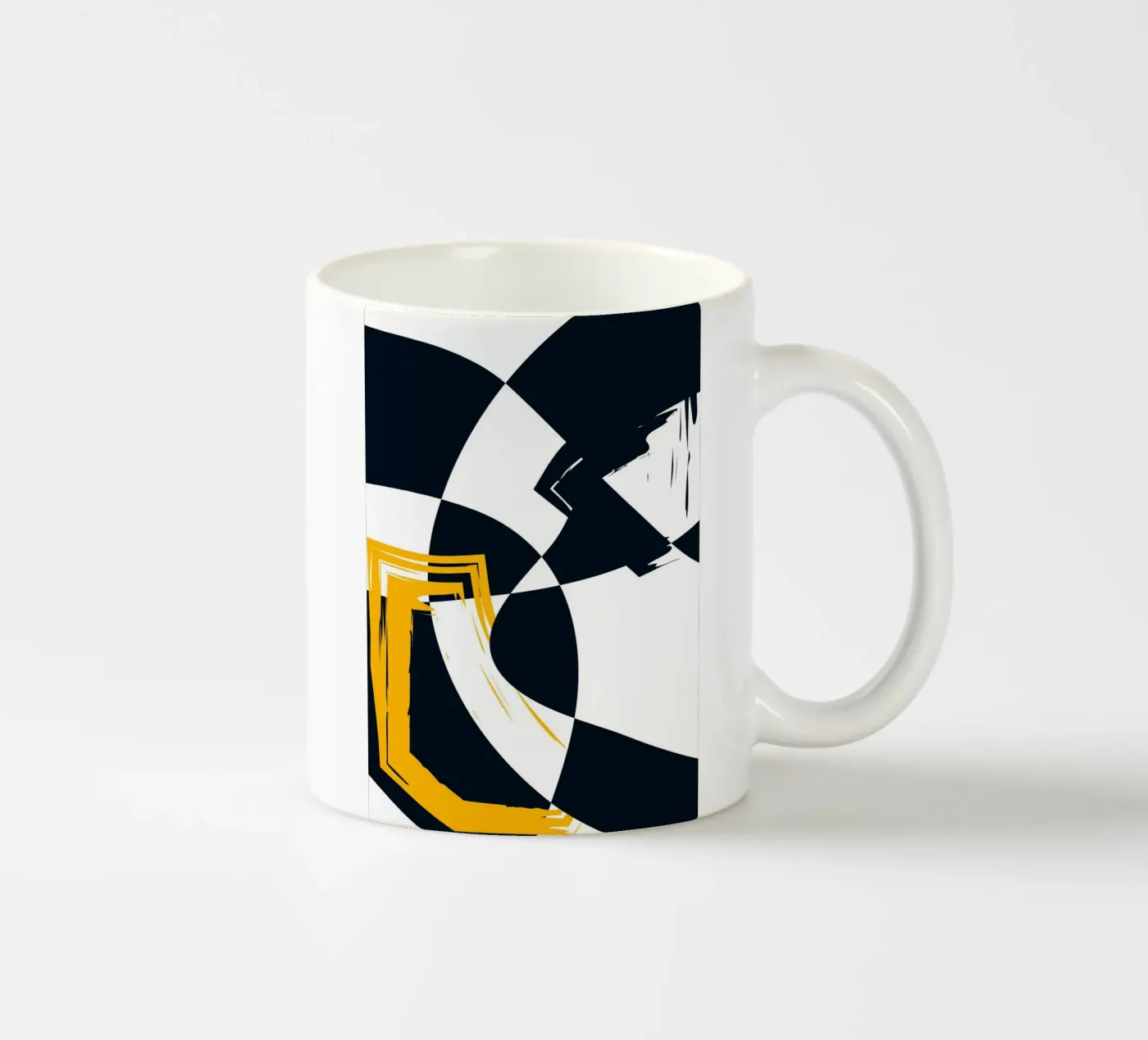 Dynamic composition ceramic mug by LisaArtes