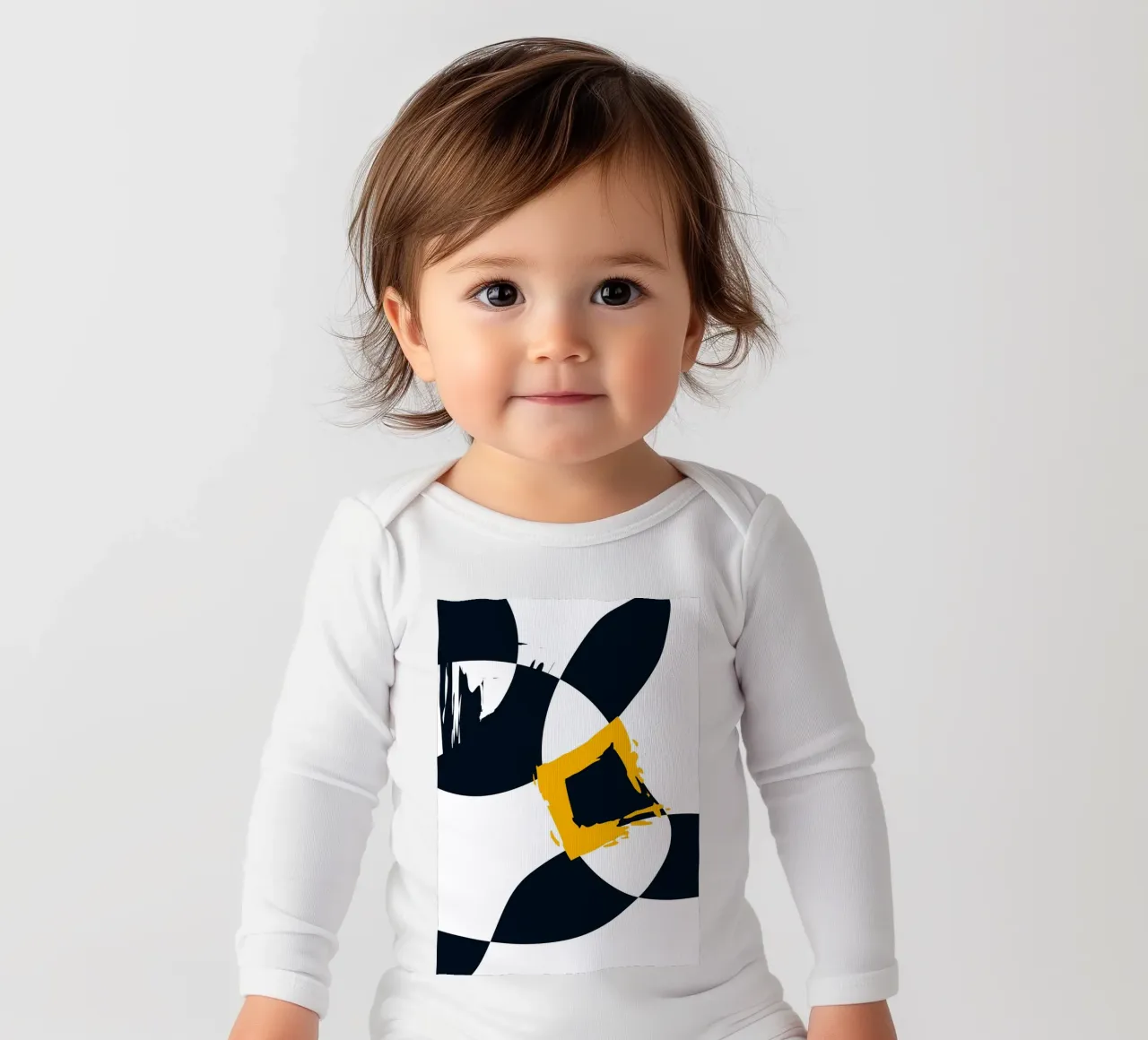 Dynamic and abstract composition Langarm Babybody von LisaArtes