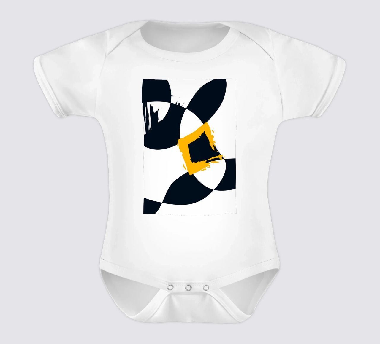 Dynamic and abstract composition body neonato maniche corte da LisaArtes