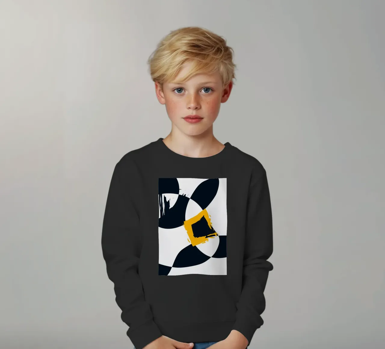 Dynamic and abstract composition felpa bambino da LisaArtes