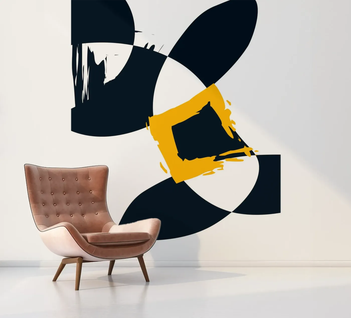 Dynamic and abstract composition fotobehang van LisaArtes