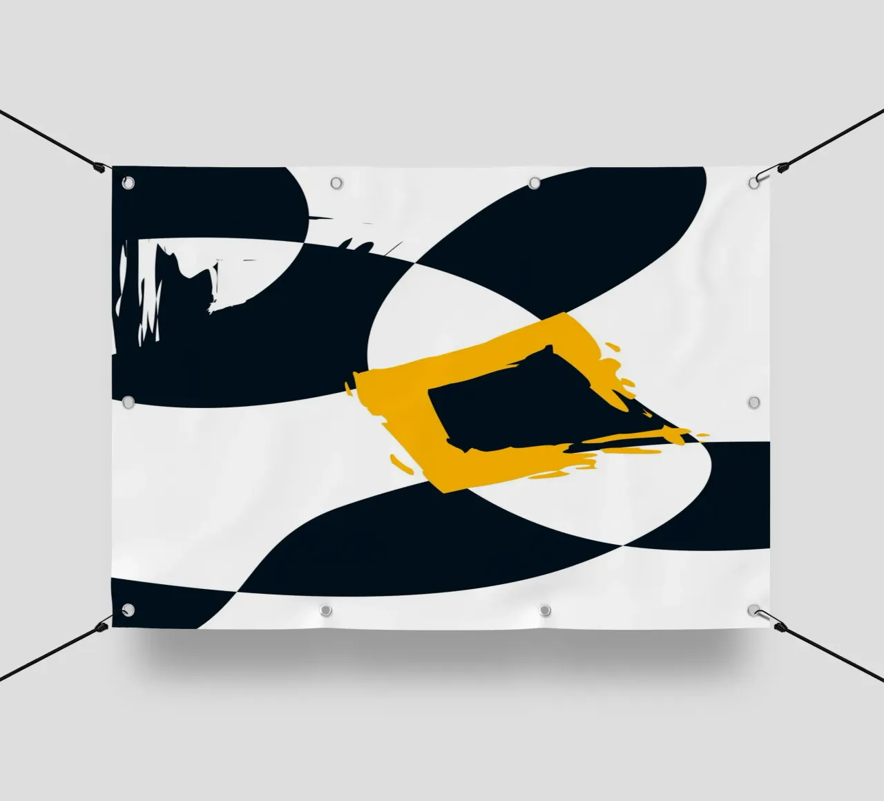 Dynamic and abstract composition telo in pvc da LisaArtes