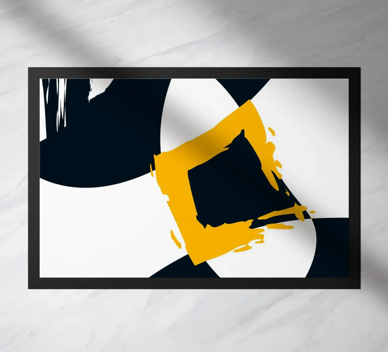 Dynamic and abstract composition deurmat van LisaArtes