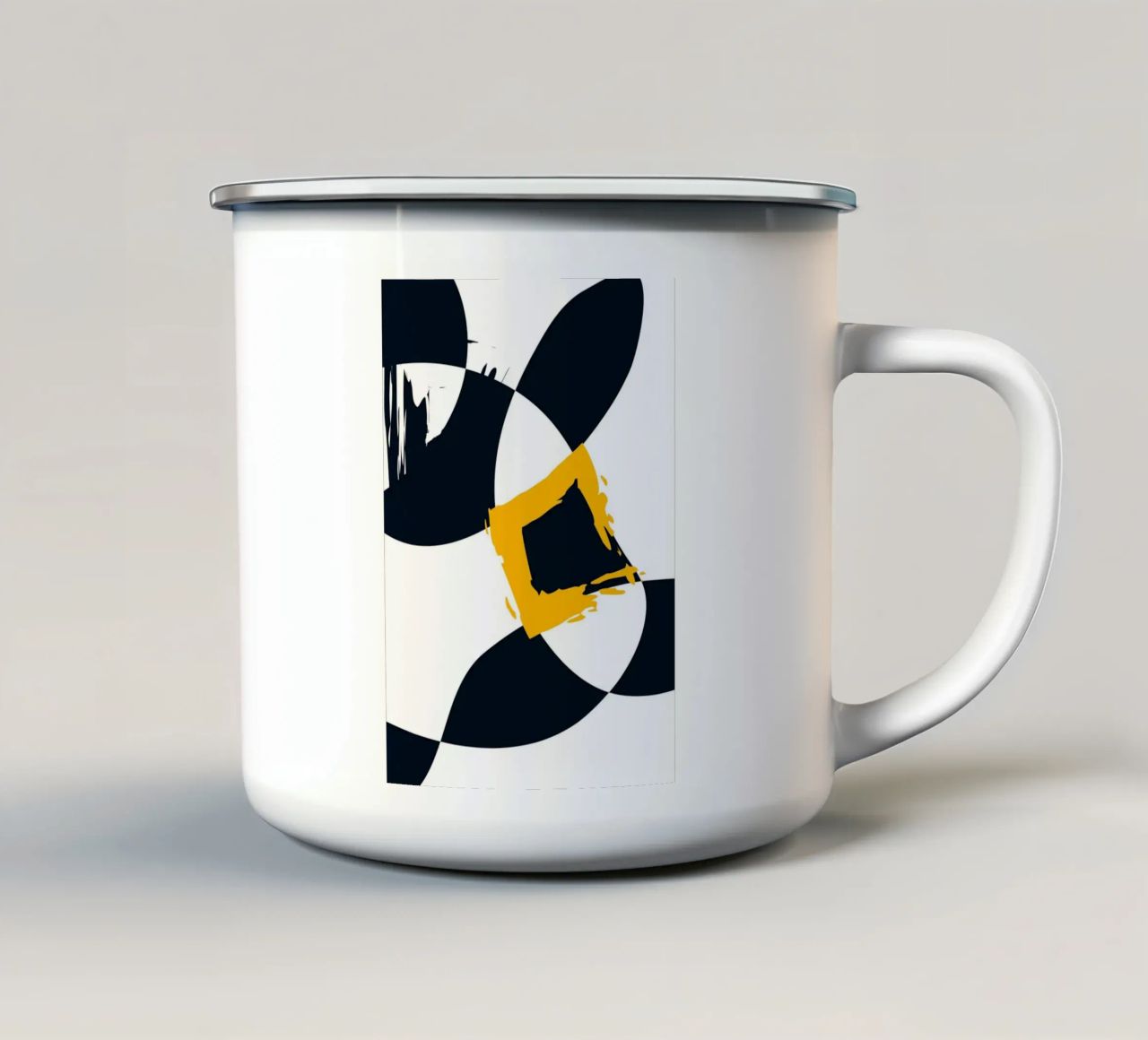 Dynamic and abstract composition tazza in smalto da LisaArtes