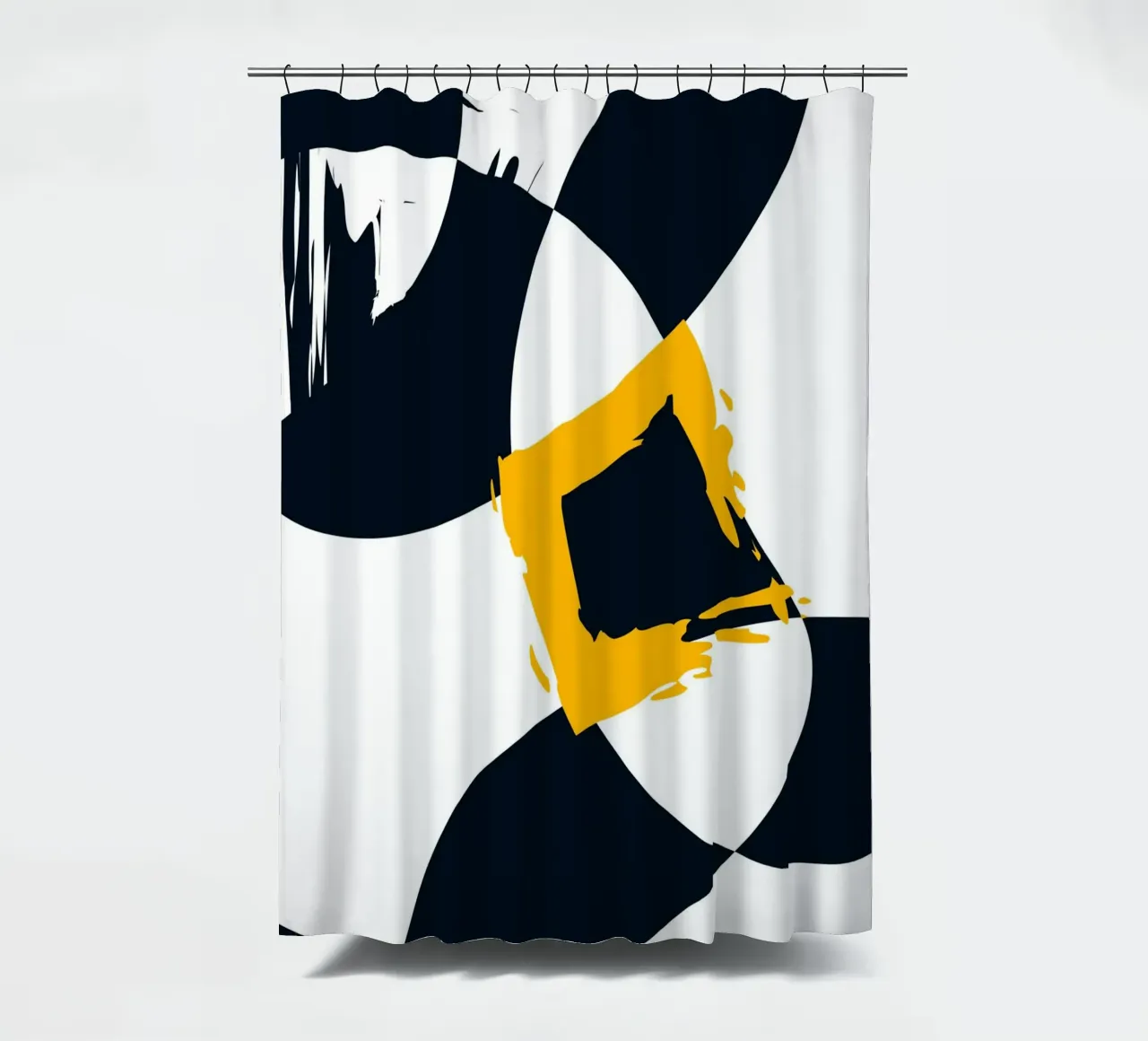 Dynamic and abstract composition douchegordijn van LisaArtes