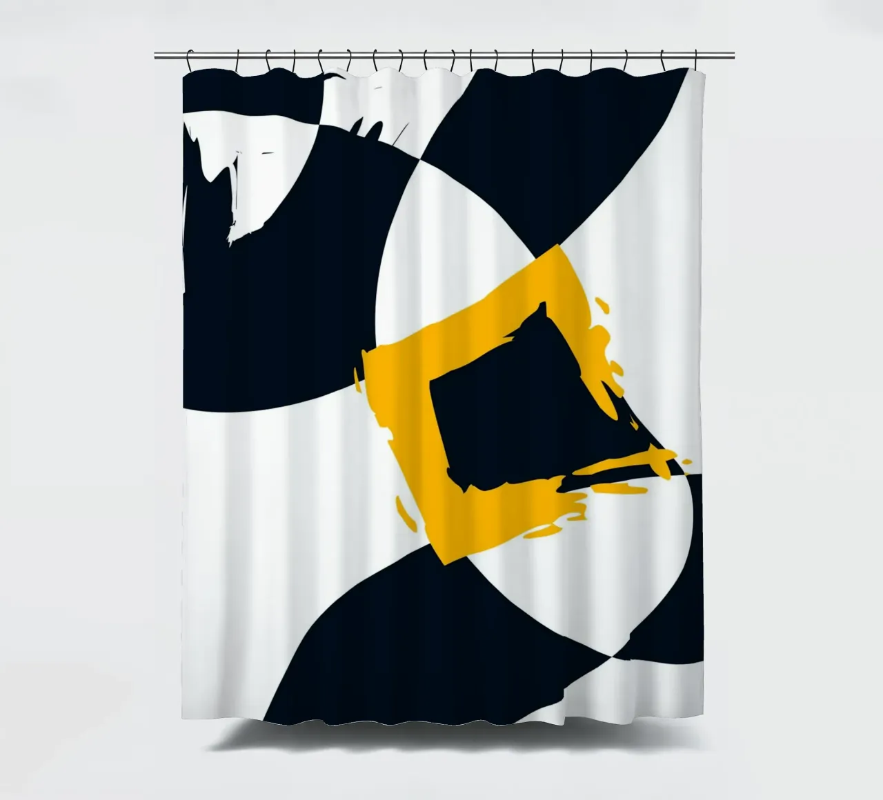 Dynamic and abstract composition douchegordijn van LisaArtes