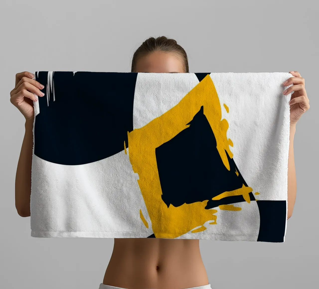 Dynamic and abstract composition towel by LisaArtes