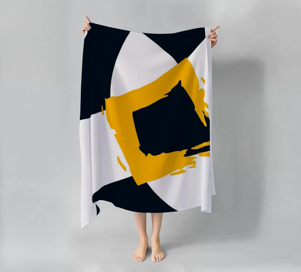 Dynamic and abstract composition beach towel by LisaArtes