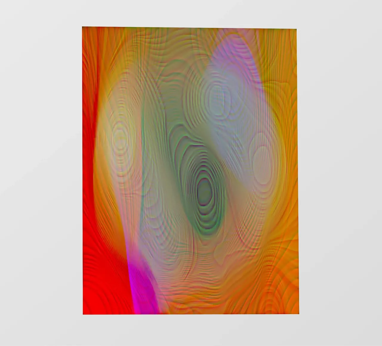 Abstrakt in Sommerfarben, Oberfläche matt in Linienstruktur Backlit Folie von Gürsel Yesil Digital Art