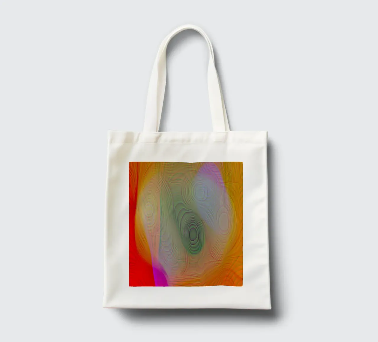 Abstract in summer colours, matt surface in line structure tote bag by Gürsel Yesil Digital Art