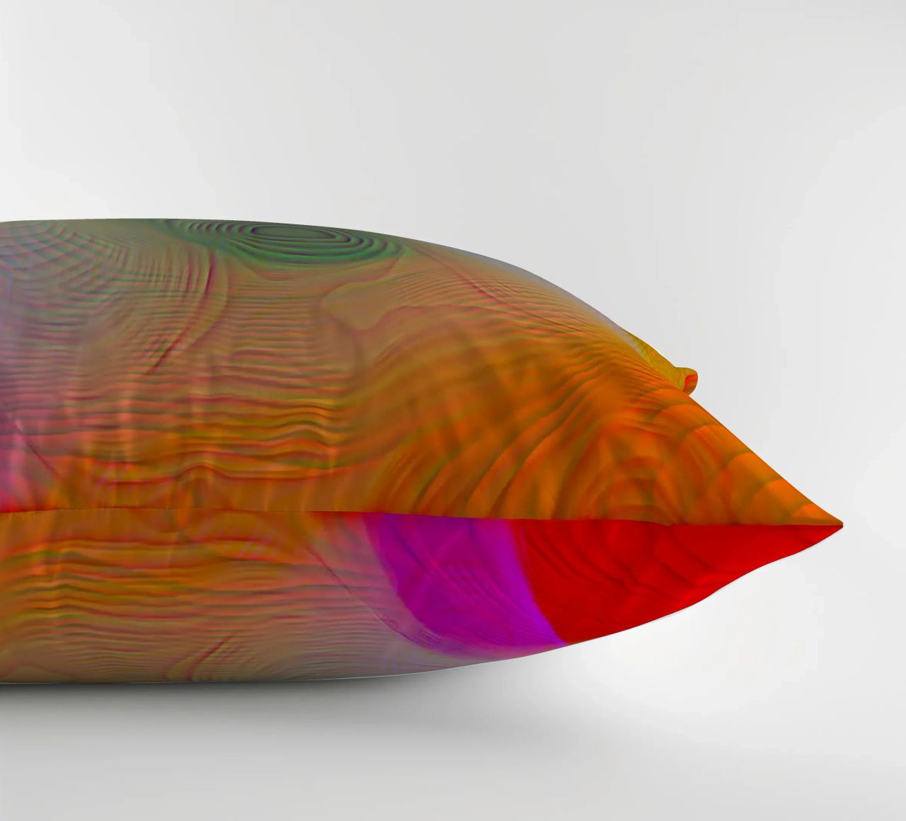 Abstract in summer colours, matt surface in line structure decorative cushion by Gürsel Yesil Digital Art