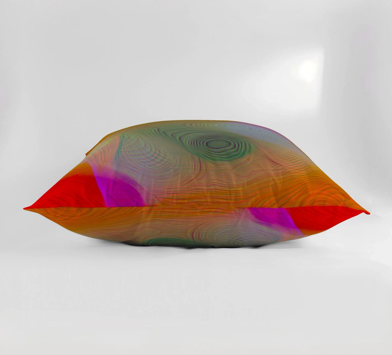 Abstract in summer colours, matt surface in line structure decorative cushion by Gürsel Yesil Digital Art