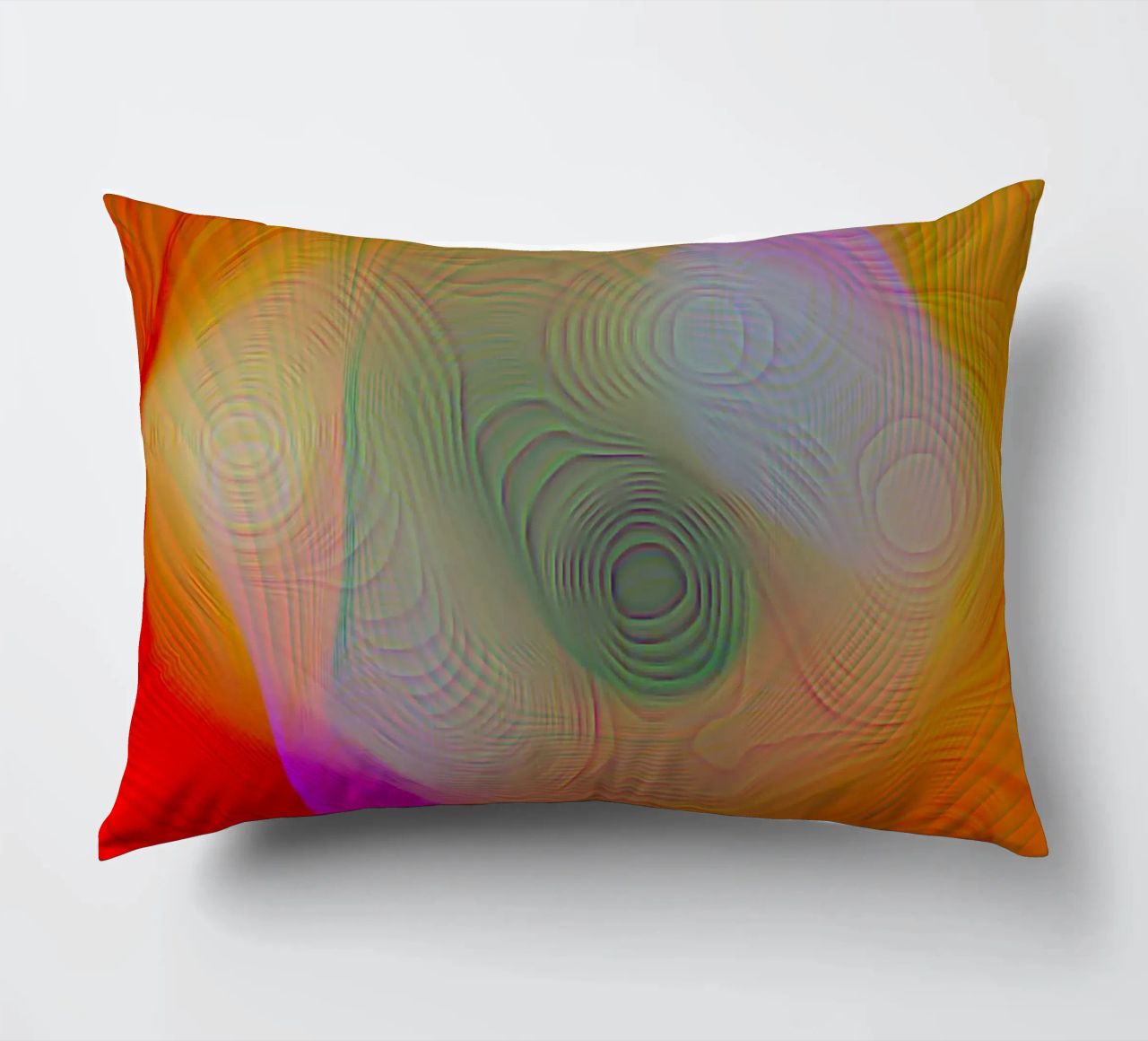 Abstract in summer colours, matt surface in line structure decorative cushion by Gürsel Yesil Digital Art