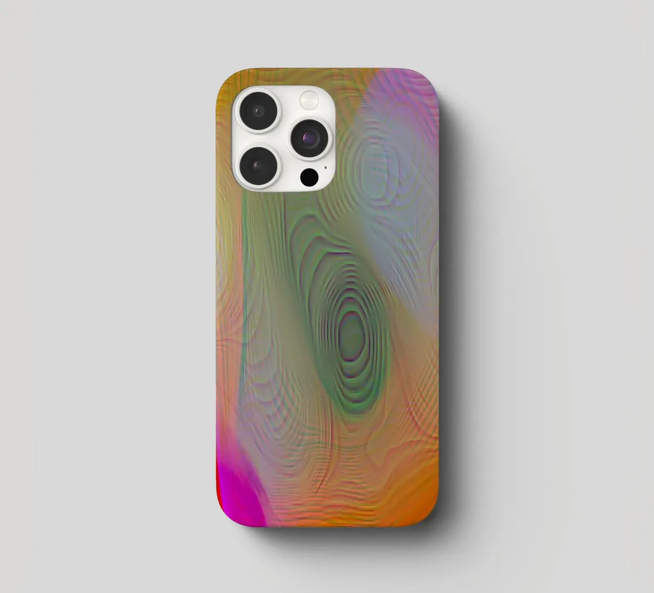 Abstract in summer colours, matt surface in line structure iphone case by Gürsel Yesil Digital Art