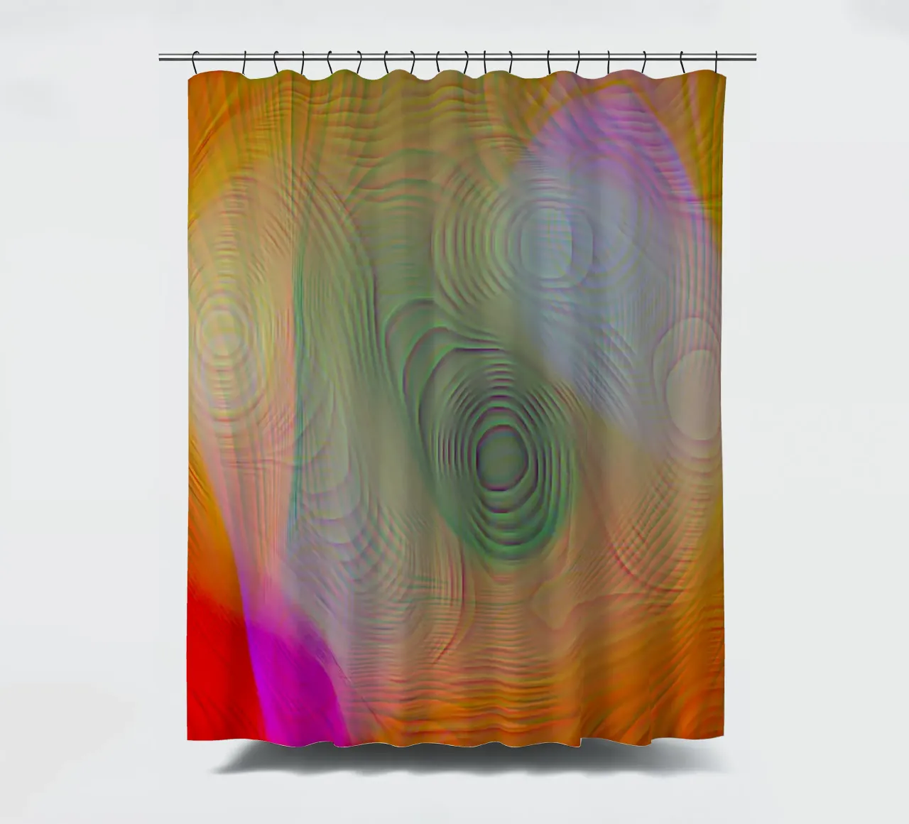 Astratto in colori estivi, superficie opaca con struttura a righe tenda da doccia da Gürsel Yesil Digital Art