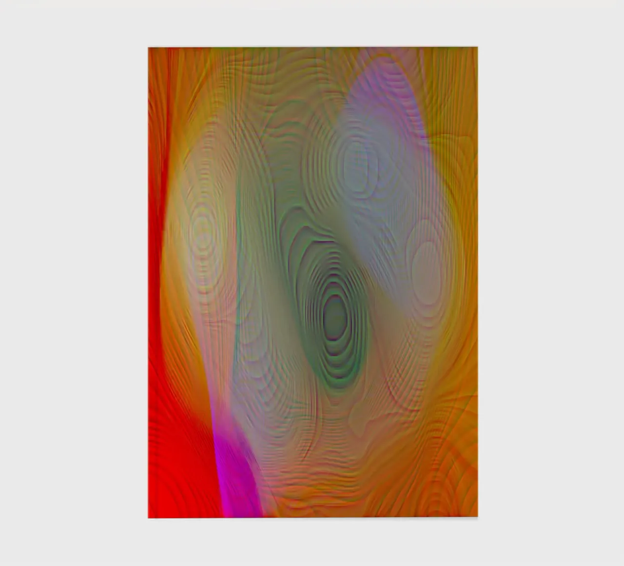 Abstrakt in Sommerfarben, Oberfläche matt in Linienstruktur Notizbuch von Gürsel Yesil Digital Art