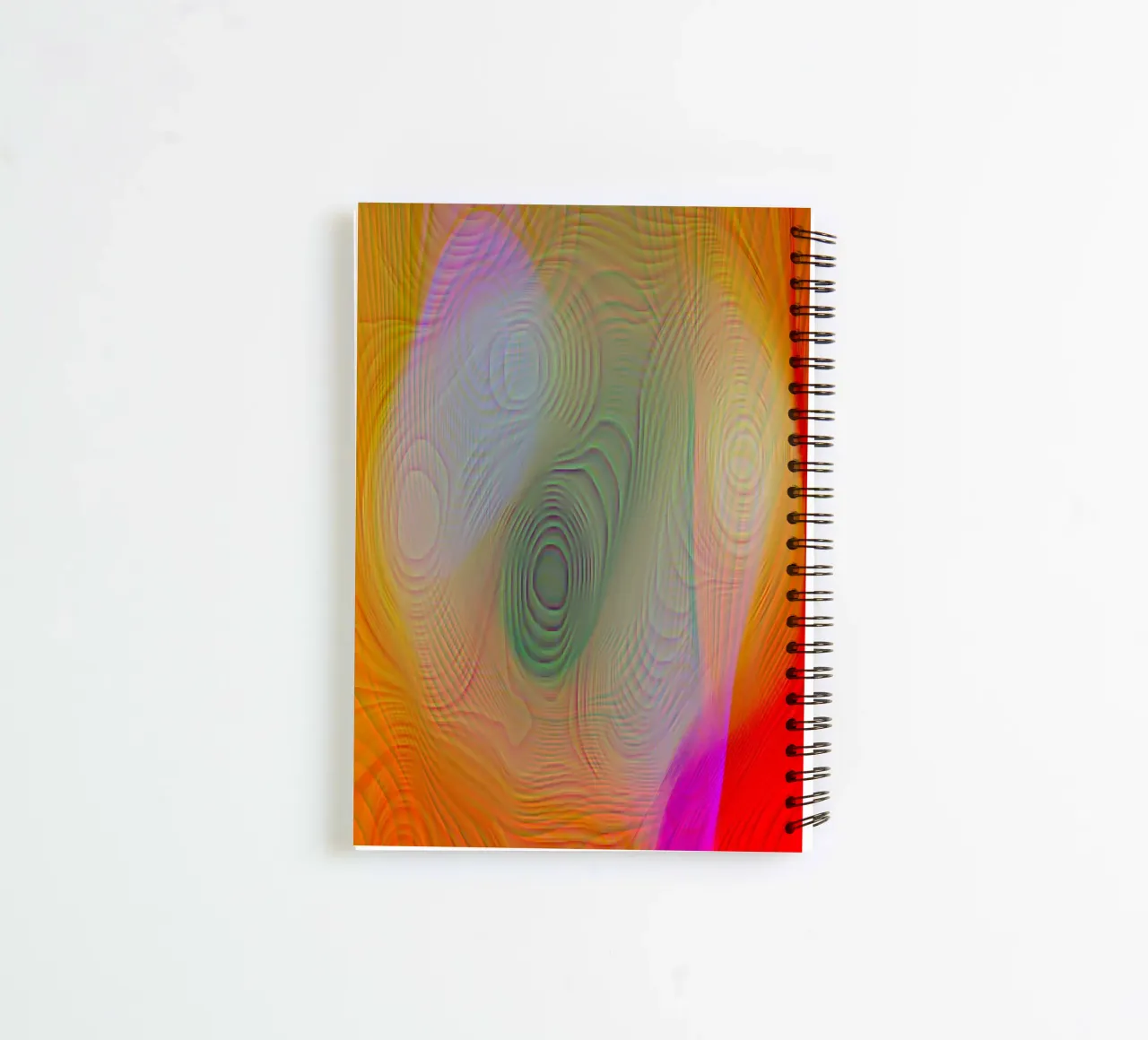 Abstract in summer colours, matt surface in line structure spiral notebook by Gürsel Yesil Digital Art