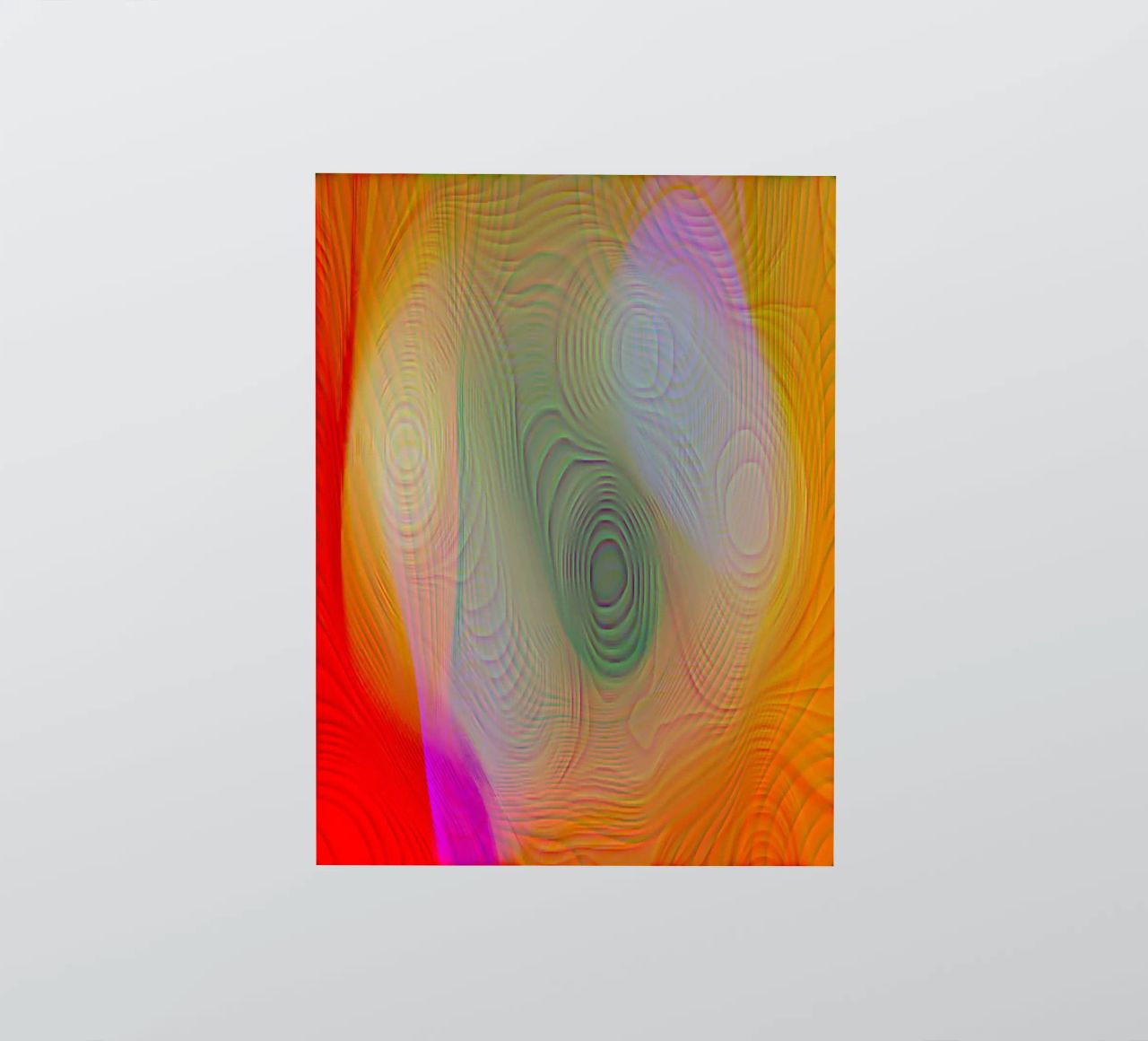Abstract in summer colours, matt surface in line structure sticker by Gürsel Yesil Digital Art