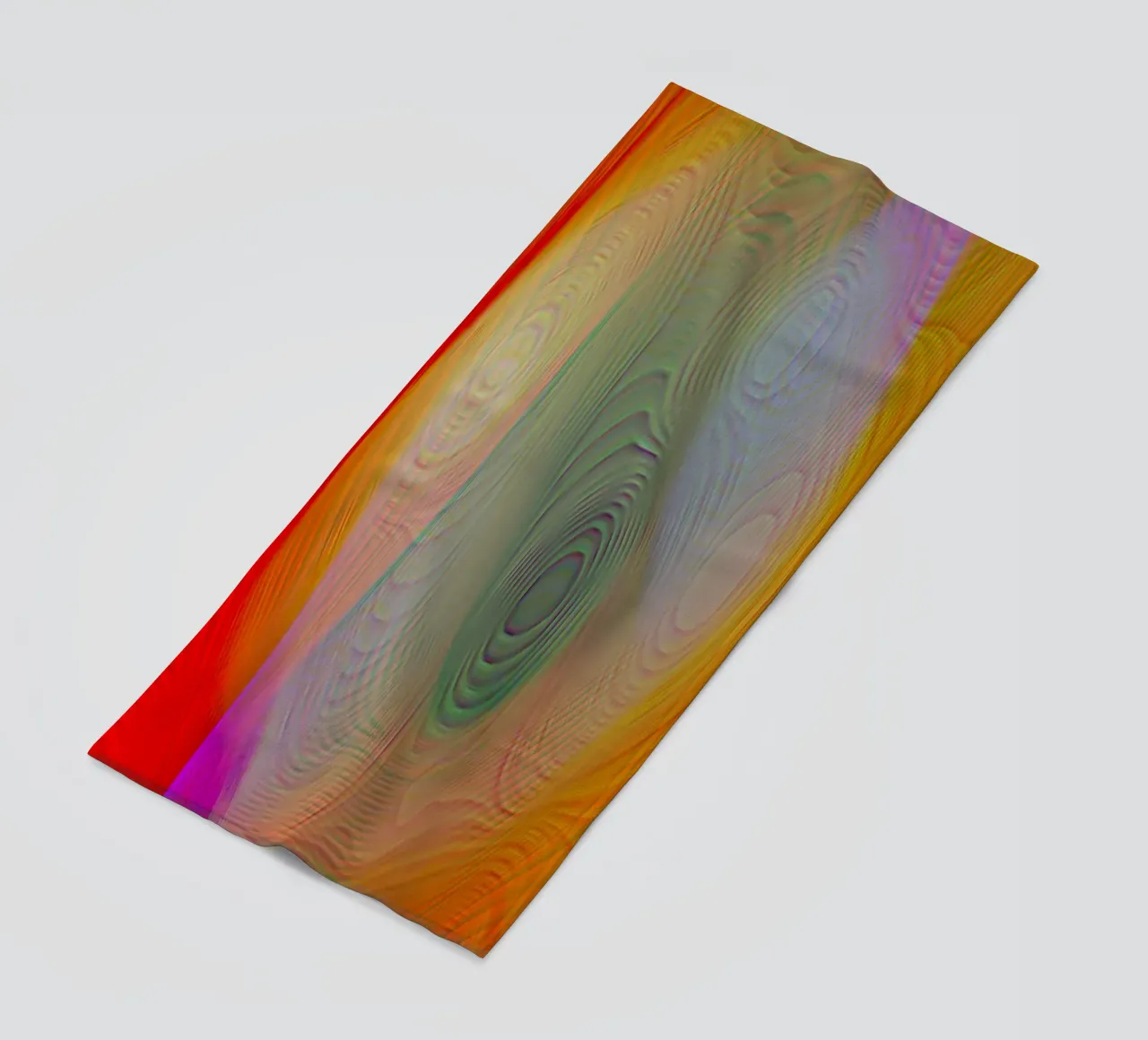 Abstract in summer colours, matt surface in line structure beach towel by Gürsel Yesil Digital Art