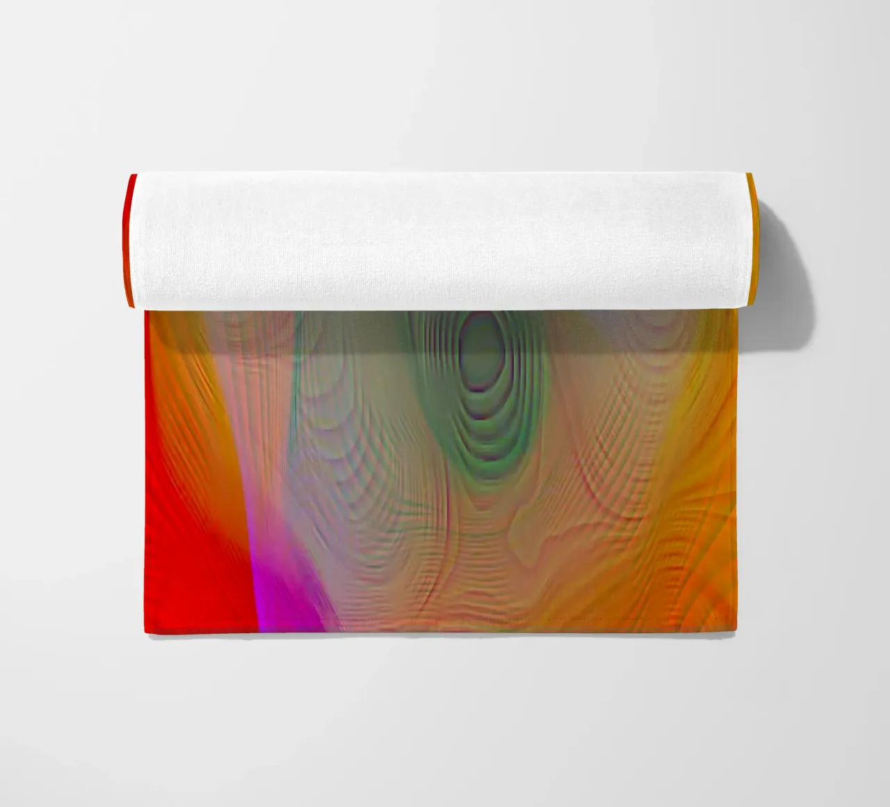 Abstrait en couleurs estivales, surface mate en structure de lignes serviette de plage de Gürsel Yesil Digital Art