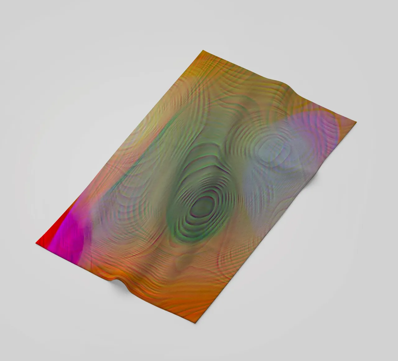 Abstract in summer colours, matt surface in line structure beach towel by Gürsel Yesil Digital Art