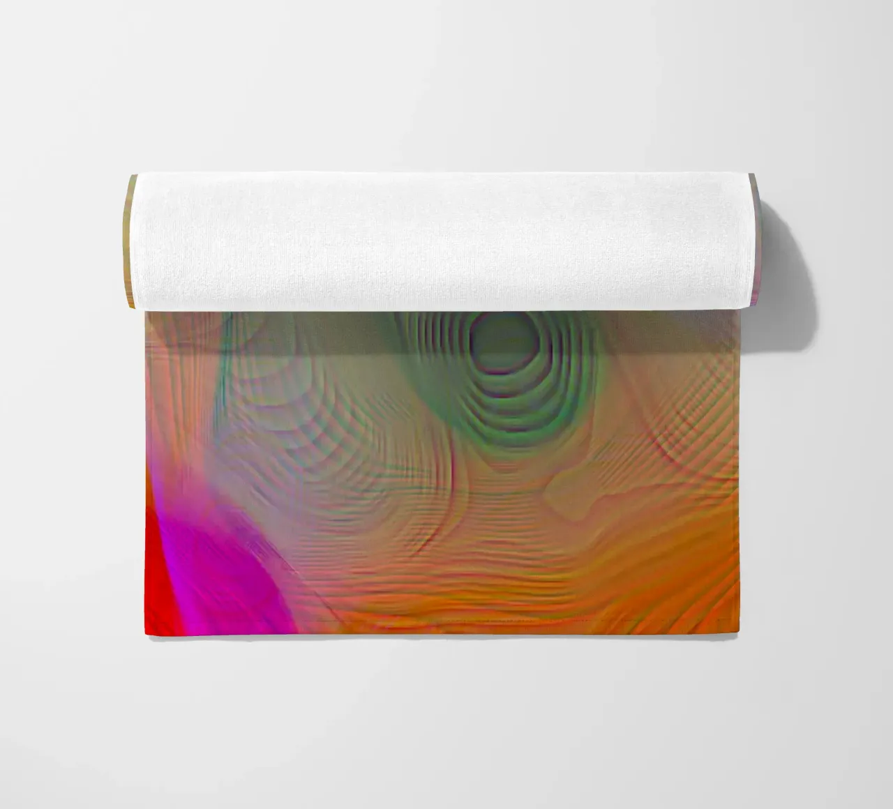 Abstract in summer colours, matt surface in line structure beach towel by Gürsel Yesil Digital Art