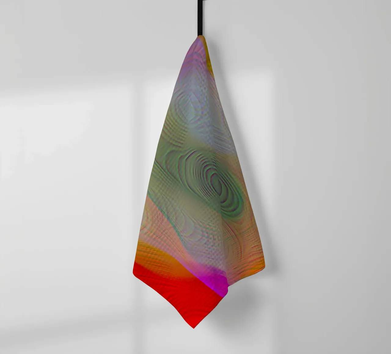 Abstrait en couleurs estivales, surface mate en structure de lignes torchon de Gürsel Yesil Digital Art