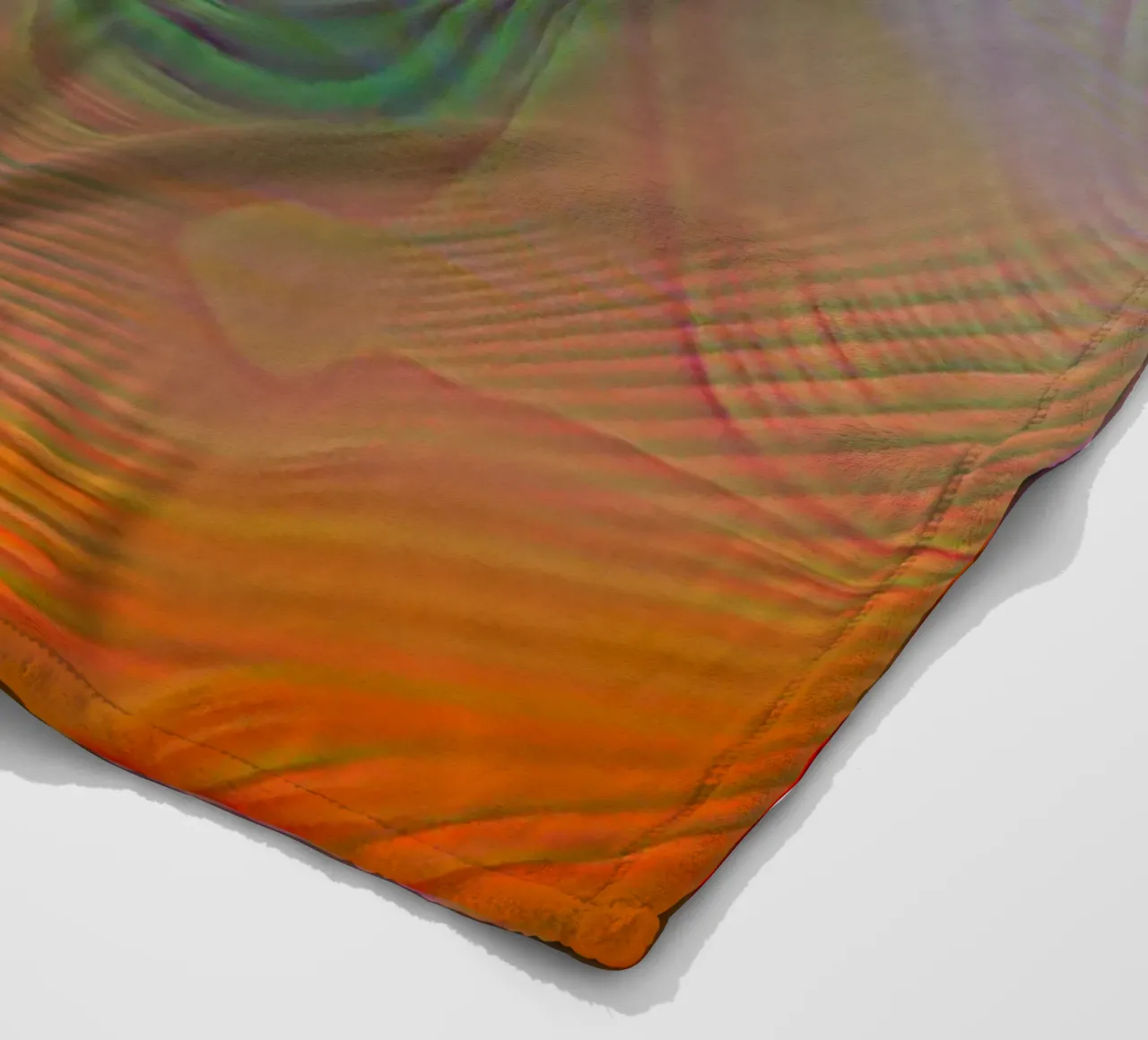 Abstract in summer colours, matt surface in line structure fleece blanket by Gürsel Yesil Digital Art