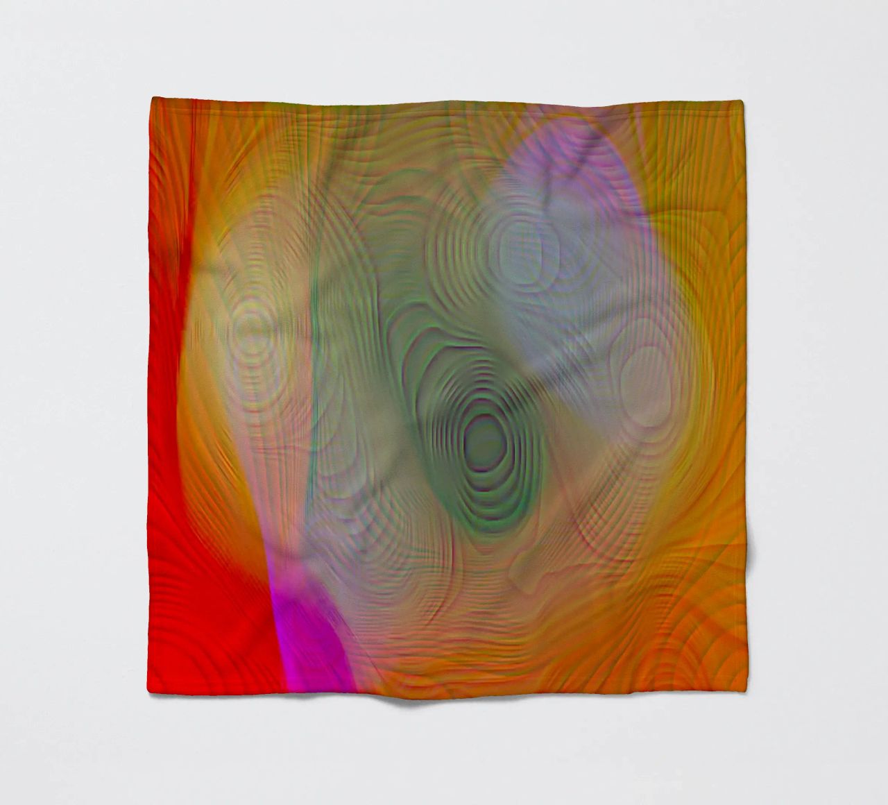 Abstract in summer colours, matt surface in line structure fleece blanket by Gürsel Yesil Digital Art