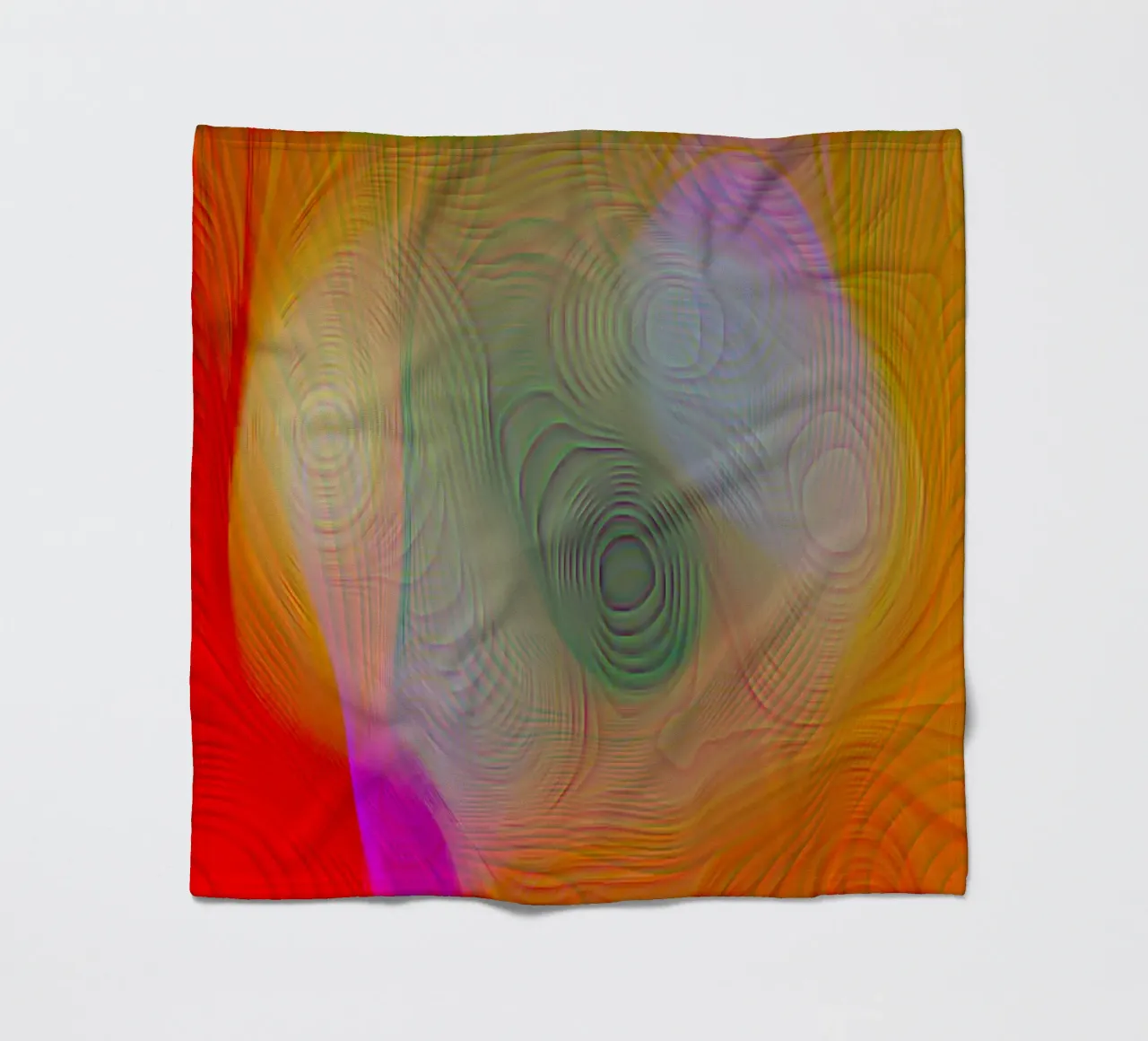 Abstrait en couleurs estivales, surface mate en structure de lignes plaid polaire de Gürsel Yesil Digital Art