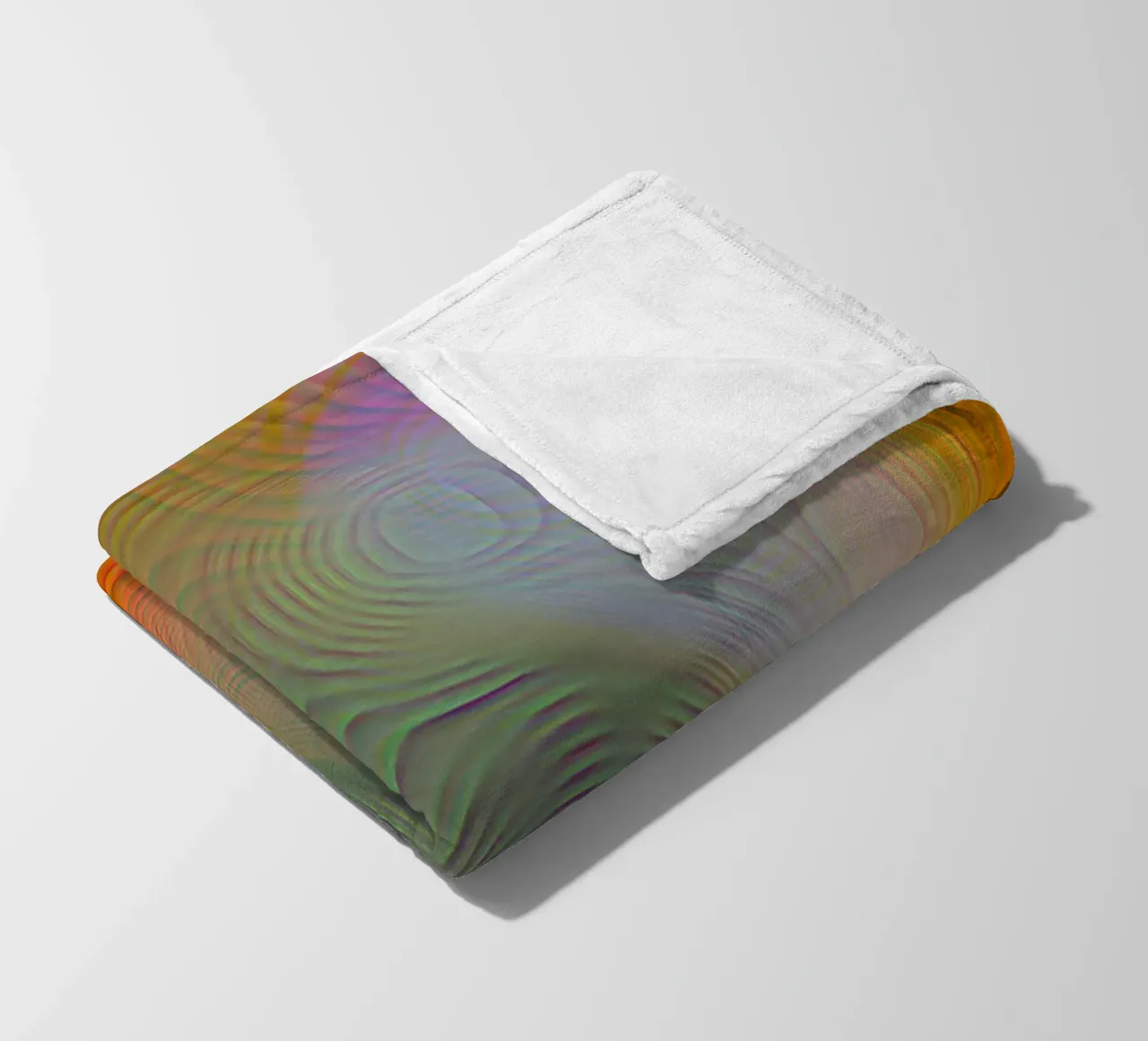 Abstract in summer colours, matt surface in line structure fleece blanket by Gürsel Yesil Digital Art
